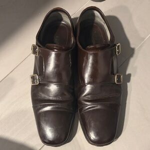 Beautiful Men's Tom Ford Double Monk Strap Leather Dress Shoes - Brown